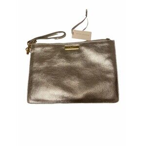 KATIE LOXTON Metallic Shine Bright Vegan Leather Pouch Clutch NWT